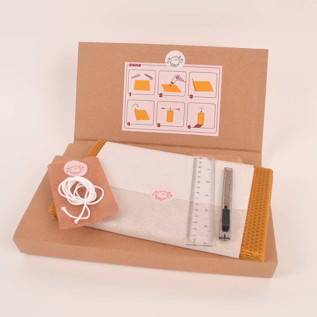 Kit crea tus propias velas – 100% cera de abeja